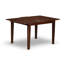 L'ensemble de table de salle à manger 5 pièces pour 4 personnes comprend une table de cuisine rectangulaire avec une rallonge papillon et 4 chaises Parsons en toile de lin, acajou-370709582