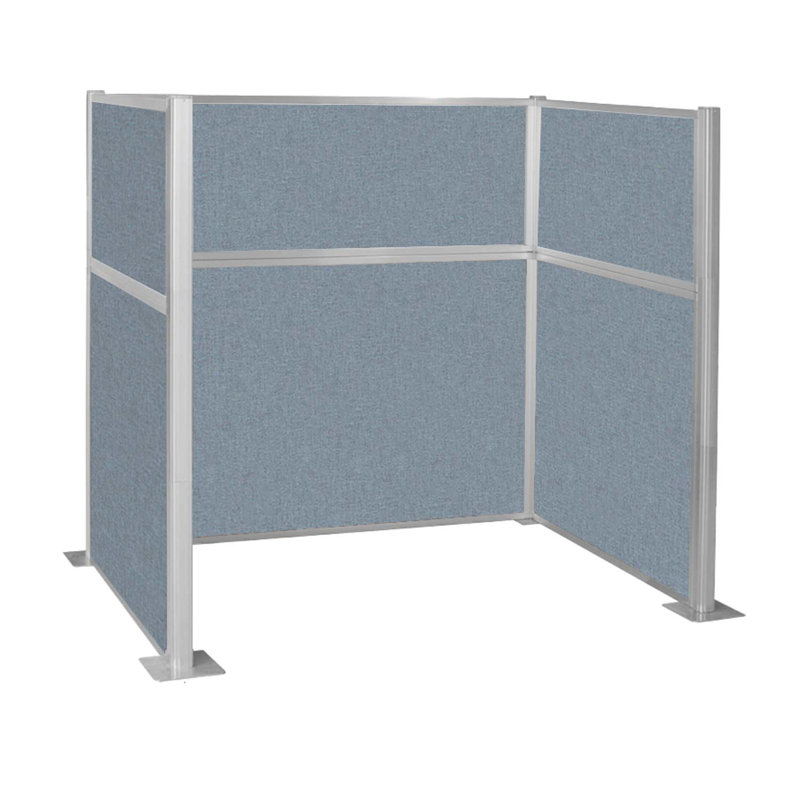 Pre-Configured Hush Panel Electric Cubicle, Powder Blue