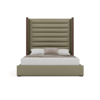 Upholstered Wingback Bed