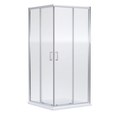 Bayswater 900mm Chrome Corner Entry 6mm Glass