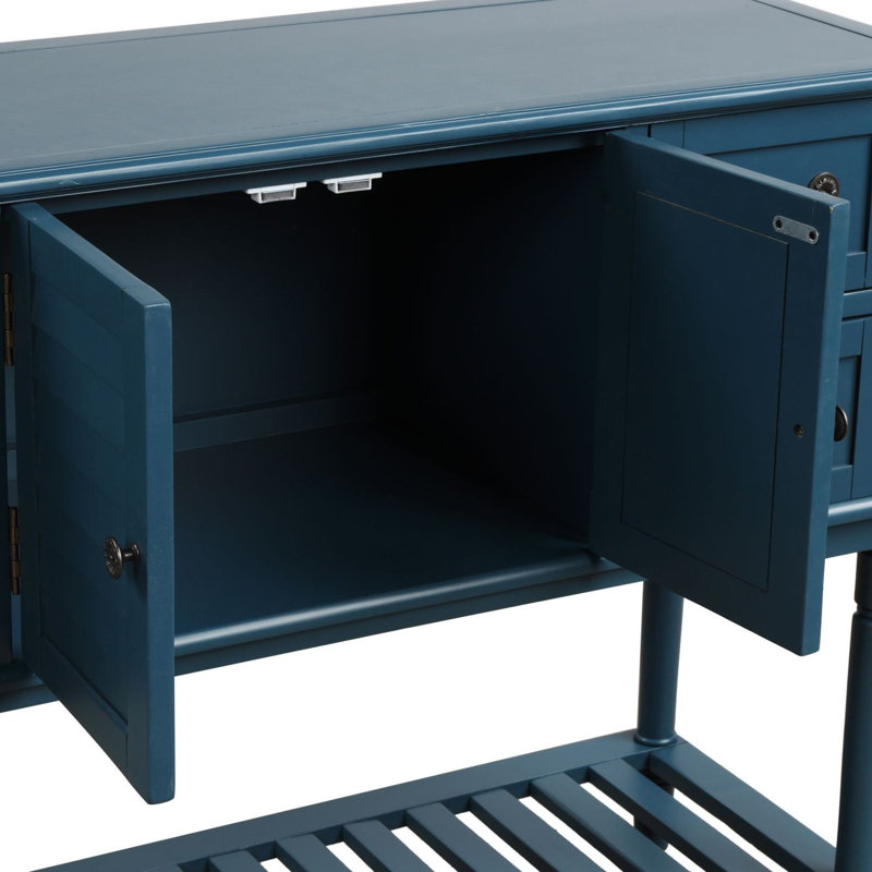 Console Lumpkin 45,3 po, Bleu marine antique