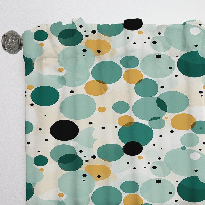 Motif à pois Zen Serenity - Rideau abstrait - Rideau abstrait obscurcissant - 1 panneau, L 52 po x L 95 po