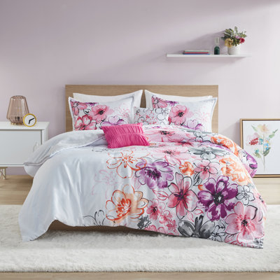 Ensemble d'édredon à motif floral Olivia