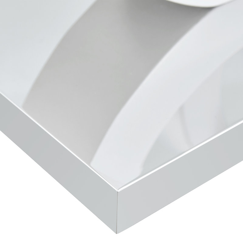 Table basse avec plateau en panneau de fibres à densité moyenne de style contemporain avec base blanche - Convient aux salons et aux salons, les dimensions du produit sont de 47,2 x 25,6 x 17,8 pouces.