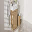 Meuble-lavabo autoportant de 21,6 po avec lavabo en céramique, armoire à grain de bois et rangement intelligent pour les petits espaces