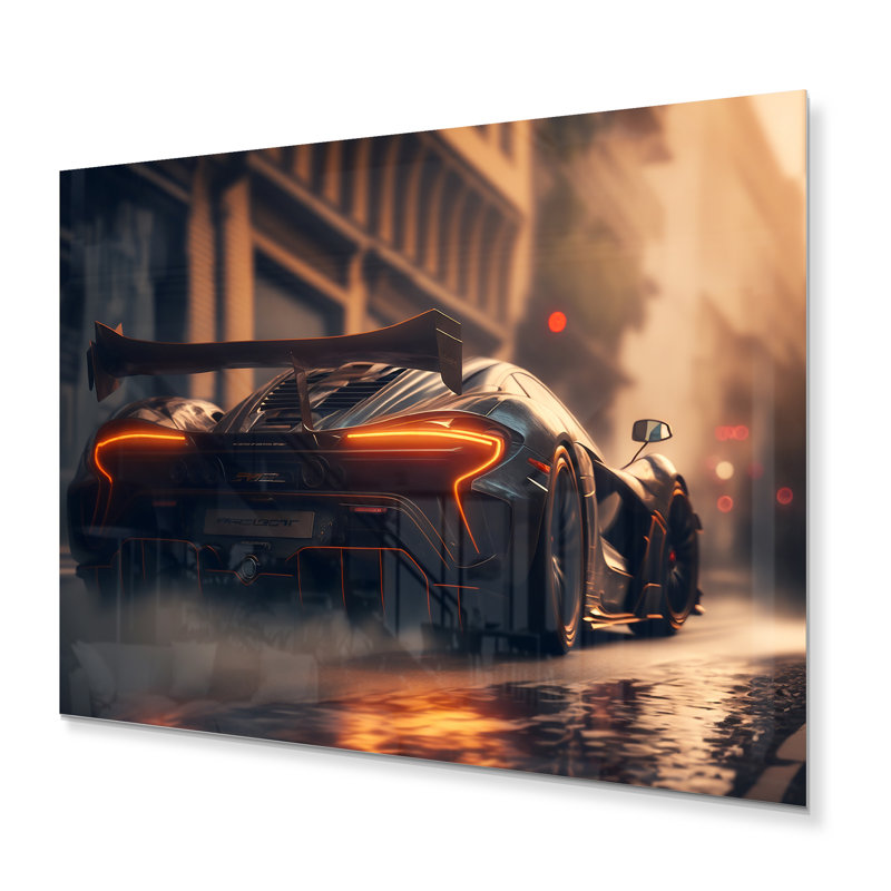 Décoration murale noire de course automobile McClaren, H 12 po x l 20 po x P 1 po