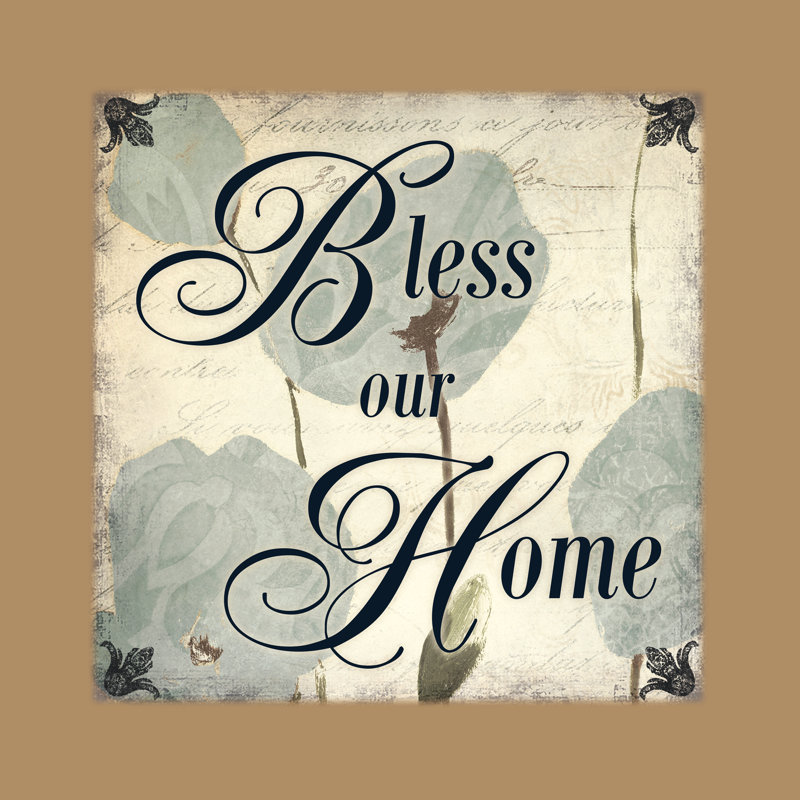 Bless Home - Wrapped Canvas Print, 122cm H x 122cm W