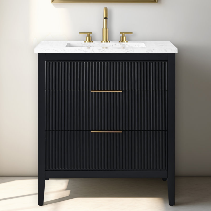 Emma 30" W Single Vanity, Black