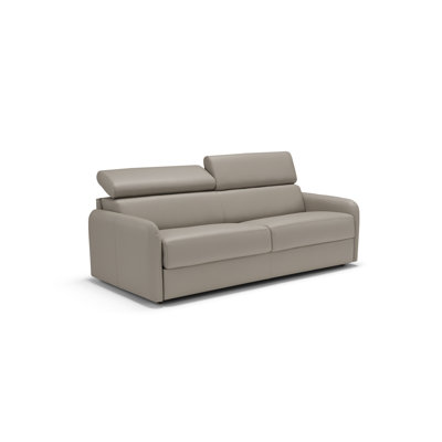 Fayson Upholstered 80 " Full Grain Leather Sofa Bed