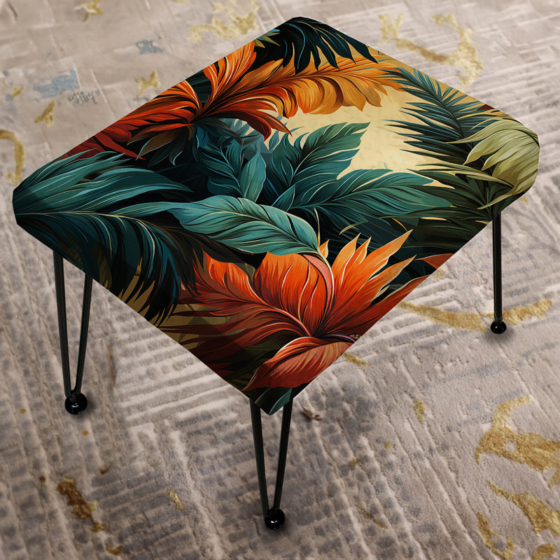 Paradise Palms Tropical Pattern - Tropical Rectangle Ottoman