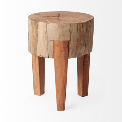 Solid + Manufactured Wood Accent Stool