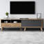 Meuble télé Mid-Century extensible avec grand espace de rangement
