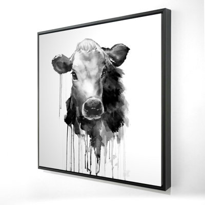 Jersey cow - 24"x24" Framed canvas