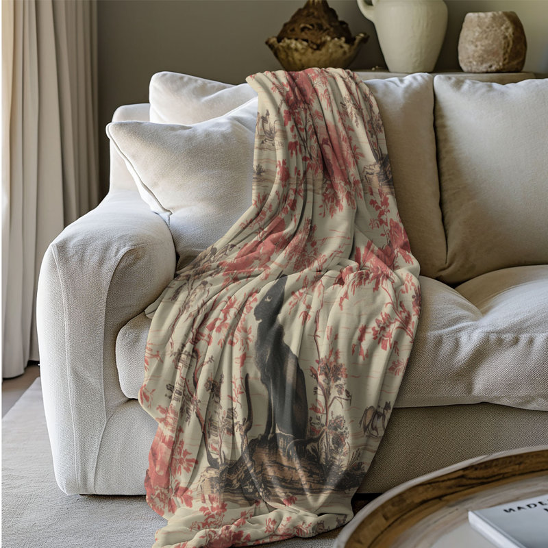 Toile à thème de chat - couverture en sherpa de qualité supérieure 1 pièce, Lit simple