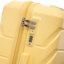 20 po / 24 po / 28 po 3 pièces / ensemble en valise à roulettes ABS, couleur assortie, avec serrure à combinaison (jaune)