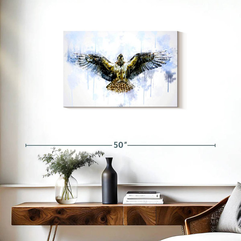Crowle Hawk Flying, 20" H x 30" W