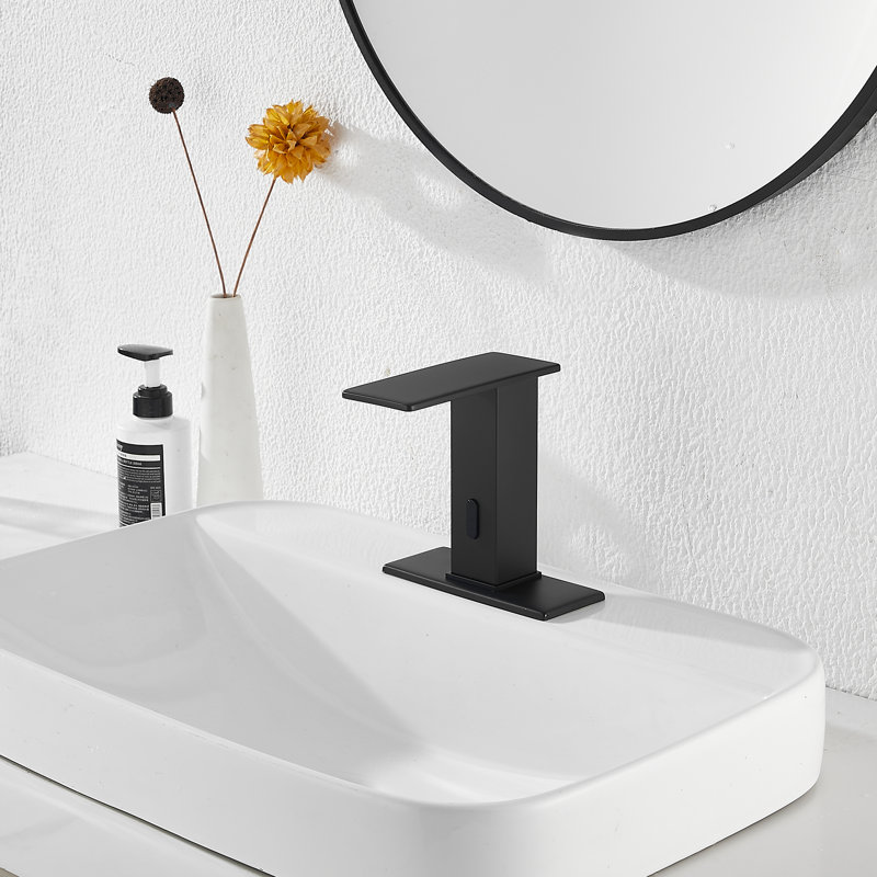 Auto-2888-Black Automatic Sensor Matte Black Touchless Bathroom Sink Faucet Black