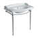 Britannia White Vitreous China Rectangular Console Bathroom Sink with Overflow