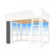 Lit mezzanine en bois, format queen, avec éclairage DEL, panneau tableau noir et étagères à livres, blanc-1002411678-1002411679
