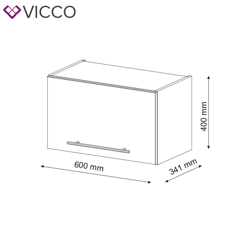 Baney Glossy Wall Unit, Anthracite/White
