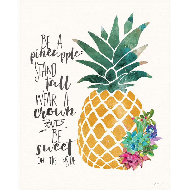 «Be A Pineapple» par Jo Moulton, art mural sur toile
