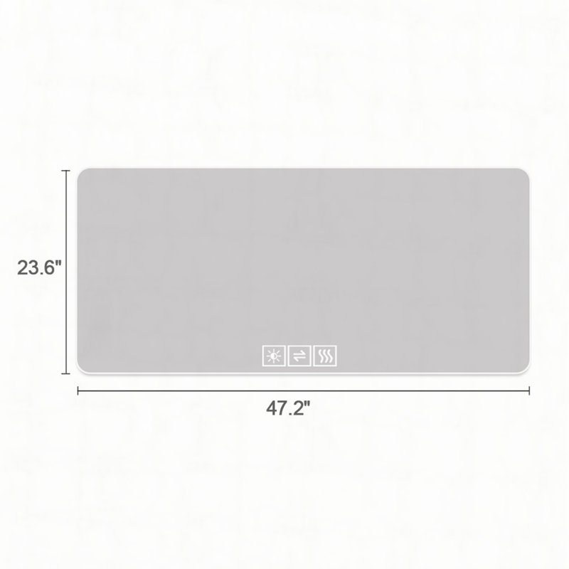 48*24in LED bathroom mirror, corrosion-resistant, three-color dimmable, backlit mirror with one-touch demist function
