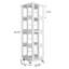 Bibliothèque rotative 4Tiers Allsteel avec roulettes à 360 °, bibliothèque de grande taille, robuste et spacieuse, bibliothèque blanche de style nouveau, assemblage facile-705982636