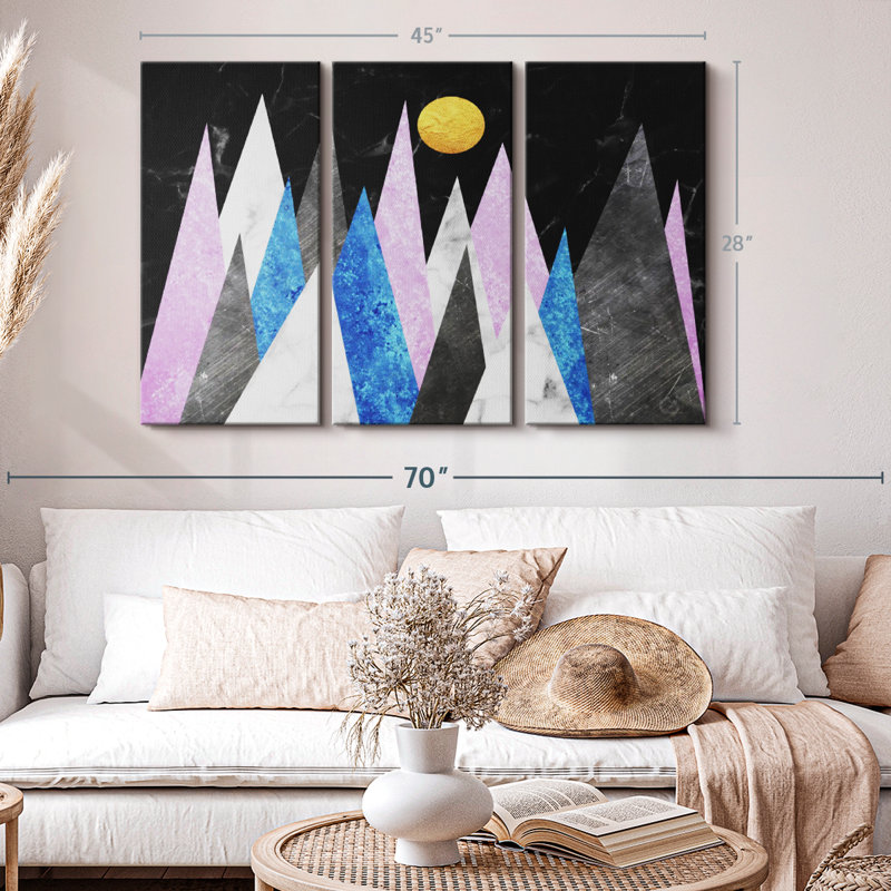 «Marble Texture Mountains» sur toile, H 28 po x l 45 po x P 1,25 po