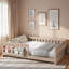 Lit plateforme en bois avec garde-corps et tablettes de rangement-1533719851