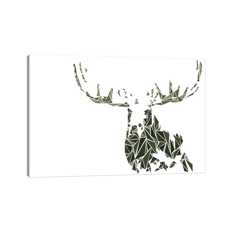 Moose by Cristian Mielu - Gallery-Wrapped Canvas Giclée on Canvas, Wrapped Canvas, 30.48 cm H x 45.72 cm W