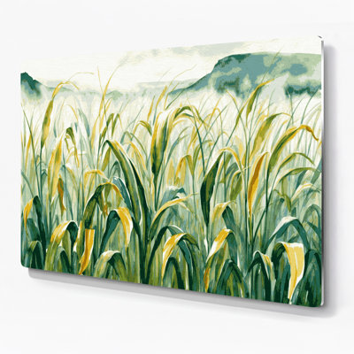Hawaiian Sugar Cane Beige Metal Wall Art