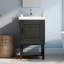 Meuble-lavabo simple de 20 po avec armoire MGO, comptoir en porcelaine et robinet inclus