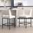 Jenie Upholstered 26.4'' Boucle/Linen Counter Stool with Metal Frame-488078429