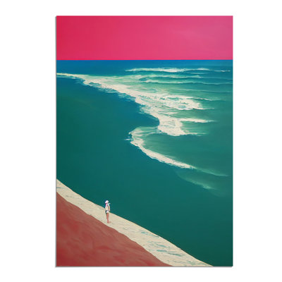 Alone On The Beach - Wall Art
