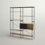 Germn 188cm H x 172cm W Steel Etagere Bookcase-351782201