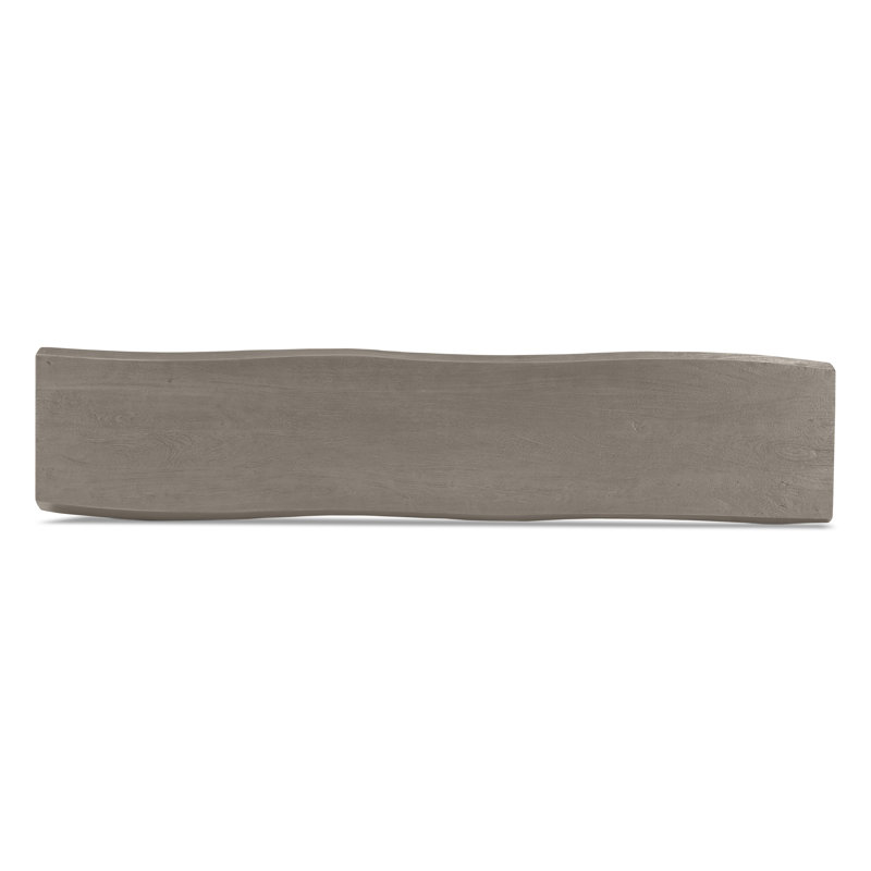 Modern Brazilian Bello Bench, 18" H x 78" W x 15" D, Sandblasted Gray