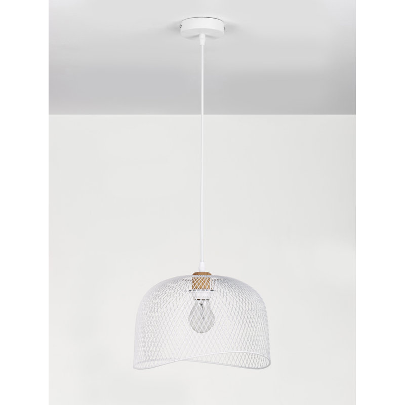 Matt White Metal Natural Wood LED E27 1x12 Watt 230 Volt IP20 Bulb Excluded D: 30 H1: 19.5 H2: 120 cm Adjustable height