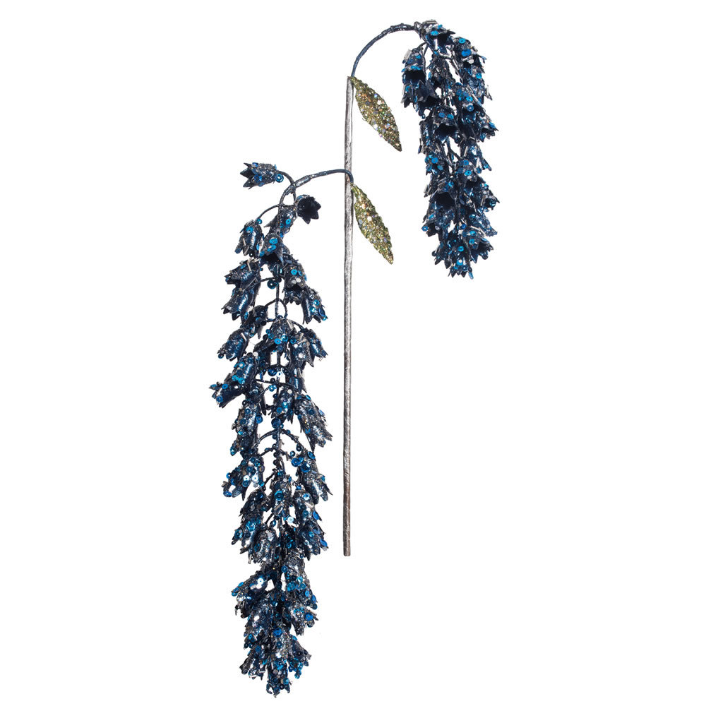 The Holiday Aisle® Vickerman Pearl Glitter Hanging Foxglove Aritifici ...