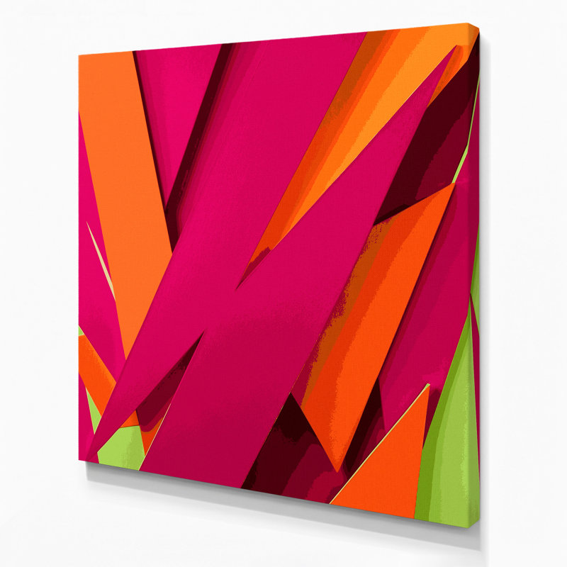 Art abstrait sur toile, formes abstraites rouges 19, H 16 po x l 16 po