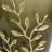 Keath Large Vase with Gold Capri Leaf Design, Brass, Green Glass 15 Inch-123079095