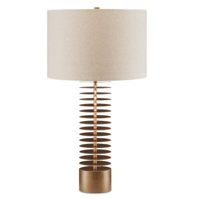 Lampe de table en laiton antique peint 33,25 po Walwyn