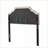 Queen Size Solid Wood Upholstered Headboard - Adjustable Height Metal Legs, Button Tufted with Nailhead Trim