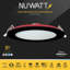 Éclairage encastré à DEL au feu de 6 po et 2 heures NUWATT, sélectionnable 2700K / 3000K / 3500K / 4000K / 5000K, 1200 lumens, lumière Canless à intensité variable, homologué IC, 6 lumières de feu noir résistantes au feu, sans tenmat nécessaire