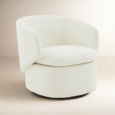 Janice Pine Swivel Barrel Chair