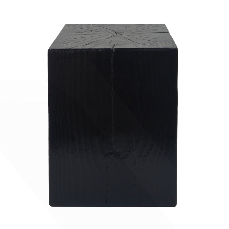 1Pc Wood-Look Square-Column End Table, Patio Table