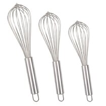 Bene Casa Stainless Steel Whisk w/ thick handle for Cooking, Stirring
