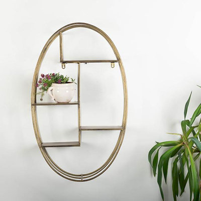 Edelina 4 Piece Oval Metal Accent Shelf