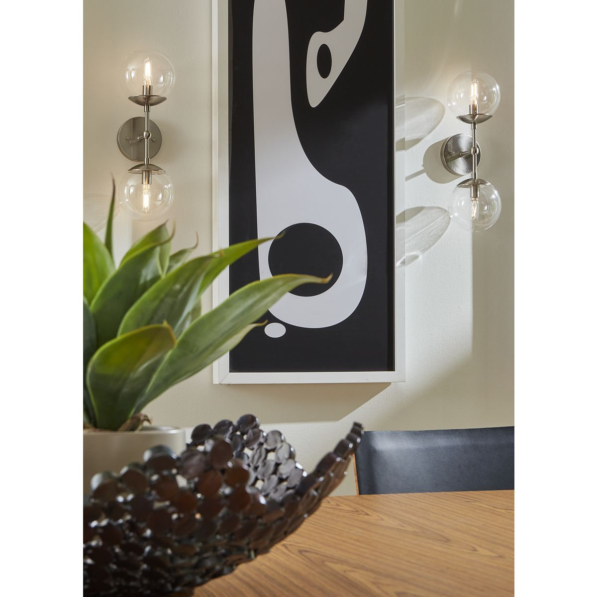 Barnhill 2-Light Armed Sconce, Brushed Nickel