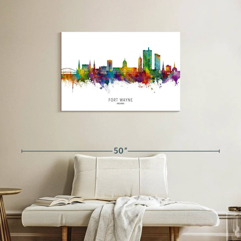 Fort Wayne, Indiana Skyline I, H 24 po x l 36 po