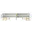 Modern TV Stand With Metal Legs And Gold Handles For Tvs Up To 80'', Media Console Table With Cabinets And Adjustable Shelves, Luxury TV Cabinet With Geometric Lines For Living Room, White-2057517676